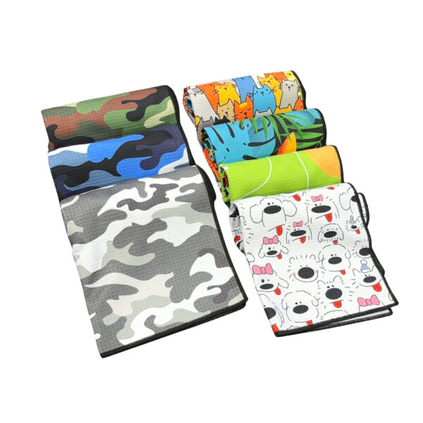 Premium Magnetic Golf Towel | Luxury Deep Waffle Pocket Microfiber Towel | Heavy-Duty Magnet for Golf Carts & Clubs | Gray - Image 5