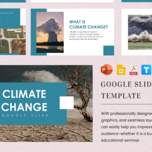 Modèle Google Slides – Présentation sur le Changement Climatique