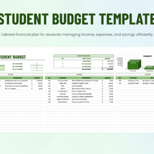 Modèle de Budget Étudiant – Excel interactif et personnalisable
